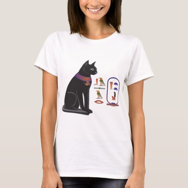 Egyptian Cat Goddess Bastet T-Shirt (Front)