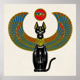 Egyptian Cat Goddess Poster