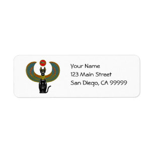 Egyptian Cat Goddess Return Address Label