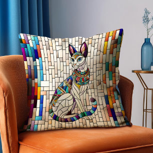 Egyptian Cat -Mosaic Art Cushion