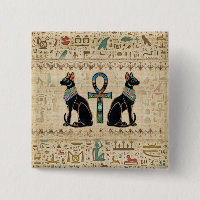 Egyptian Cats and ankh cross