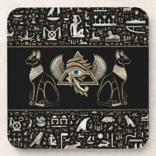 Egyptian Cats and Eye of Horus Coaster
