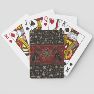 Egyptian Cats and Eye of Horus Playing Cards