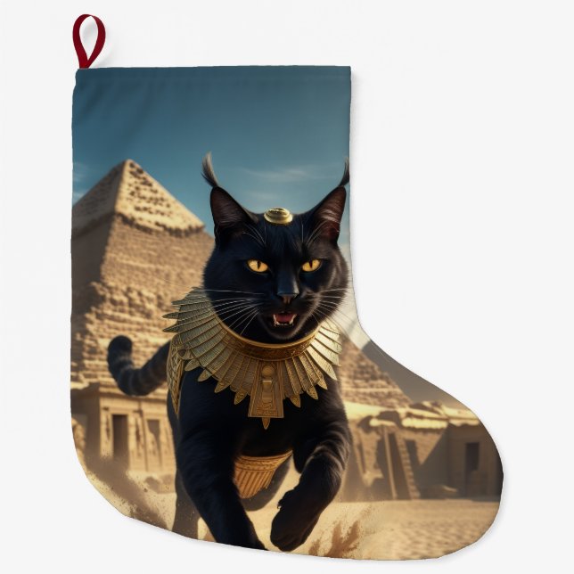 Egyptian christmas large christmas stocking (Front)