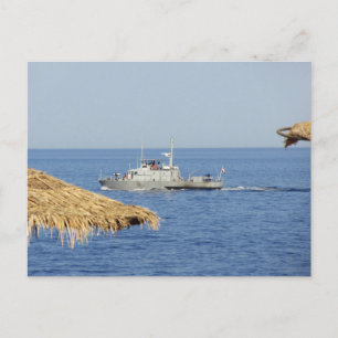 Egyptian coastal defence patrol ship postcard