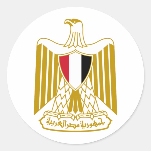 Egyptian Coat of Arms Classic Round Sticker (Front)