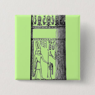 Egyptian Column 15 Cm Square Badge