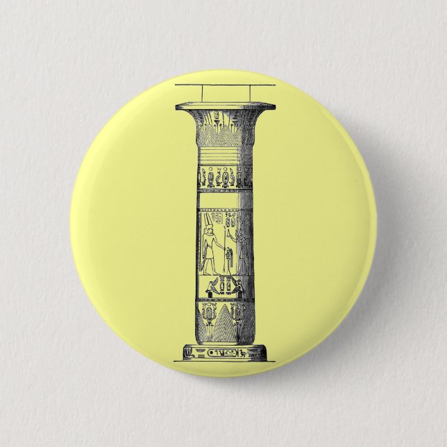 Egyptian Column 6 Cm Round Badge (Front)