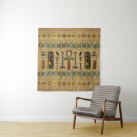 Egyptian Cross - Ankh Ornament on papyrus