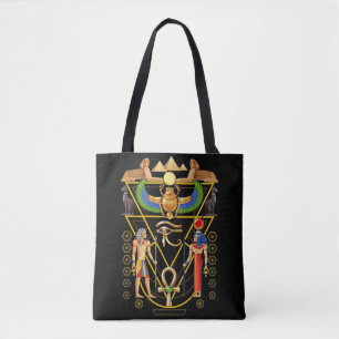 Egyptian Culture Scarab Artefact Ankh Horus Eye Tote Bag