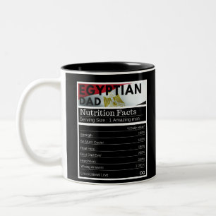 Egyptian dad nutrition facts Two-Tone coffee mug
