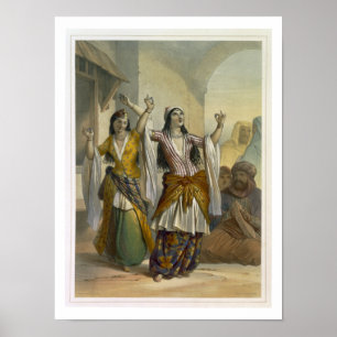 Egyptian Dancing Girls Performing the Ghawazi at R Poster