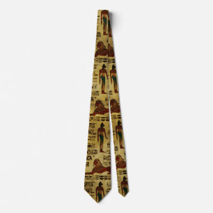 Egyptian Decorative hieroglyphics Pattern Tie