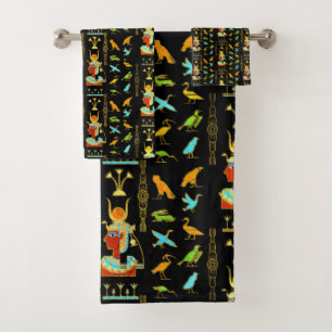Egyptian Decorative Pattern Bath Towel Set