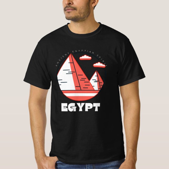 Egyptian Desert T Shirt, Pyramids Tee (Front)