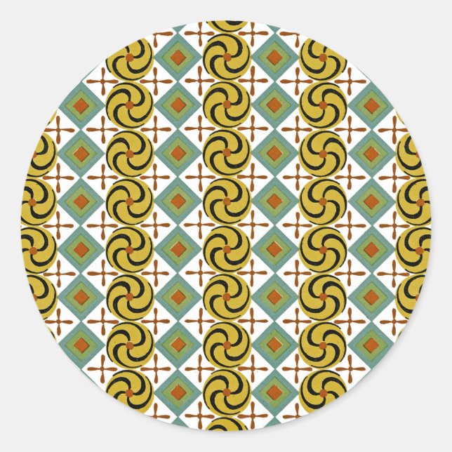 Egyptian Design #6 at Emporio Moffa Classic Round Sticker (Front)