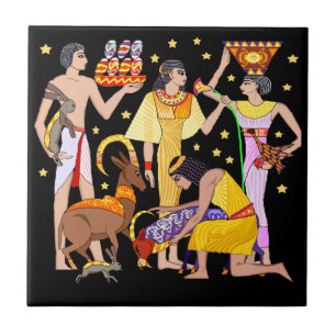 Egyptian Design Ceramic  Tile