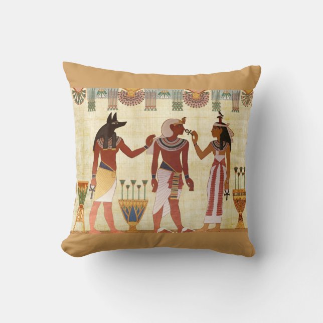 Egyptian Design Throw Pillow (B) (Front)