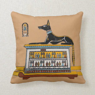 Egyptian Dog Throw Pillow