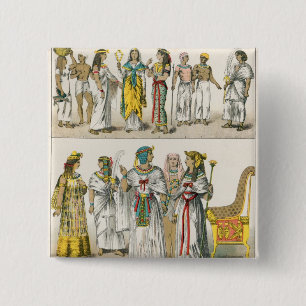 Egyptian Dress, from 'Trachten der Voelker' 15 Cm Square Badge