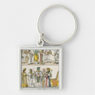 Egyptian Dress, from 'Trachten der Voelker' Key Ring