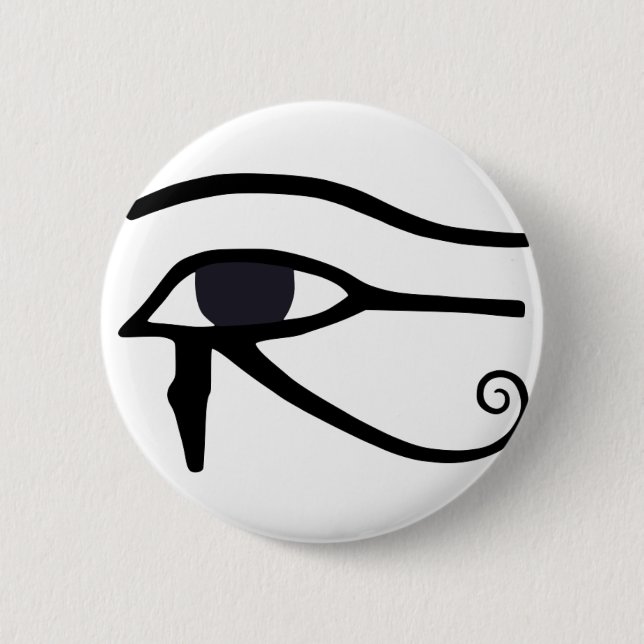 EGYPTIAN EYE OF HORUS 6 CM ROUND BADGE (Front)