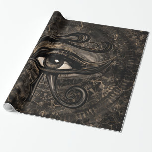 Egyptian Eye of Horus - Wadjet Digital Art Wrapping Paper