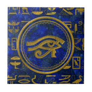 Egyptian Eye of Horus - Wadjet Lapis Lazuli Tile