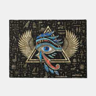 Egyptian Eye of Horus - Wadjet Ornament Doormat