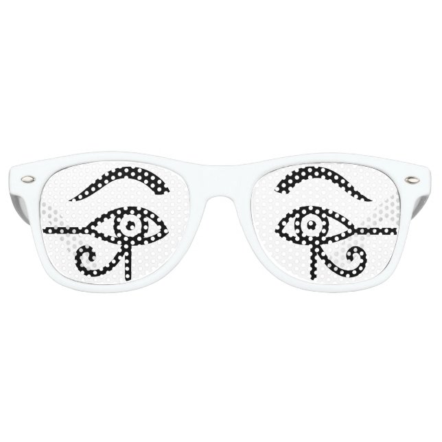"Egyptian Eyes" SVG Customisable Colour Retro Sunglasses (Front)