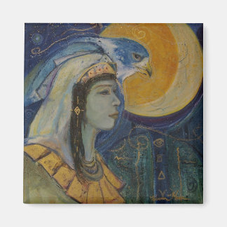Egyptian Falcoln Moon Goddess Magnet