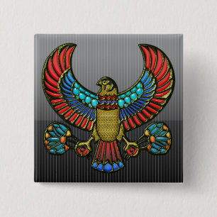 Egyptian Falcon 15 Cm Square Badge