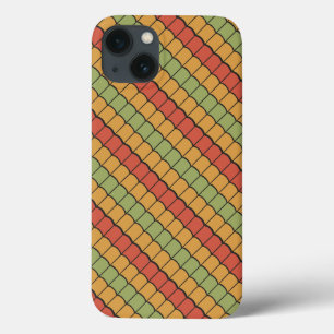 Egyptian Feathers Red Yellow Green Pattern iPhone 13 Case
