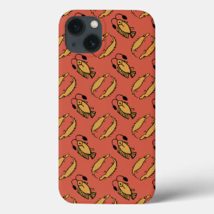 Egyptian Fish and Crocodile on Red iPad Case