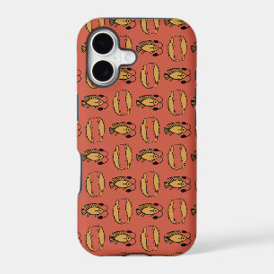 Egyptian Fish, Crocodile on Red iPhone 5/5s Case