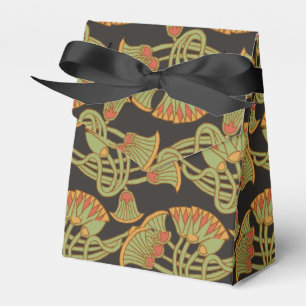 Egyptian Fish, Crocodile on Red Tent Favour Box