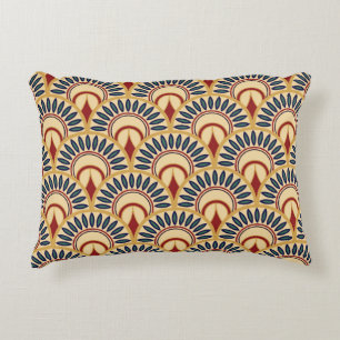 Egyptian Fish Scales: Seamless Motif. Decorative Cushion