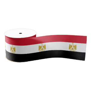 Egyptian Flag & Egypt travel, holiday/sports Grosgrain Ribbon