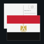 Egyptian Flag, Flag of Egypt Postcard<br><div class="desc">Egyptian Flag,  Flag of Egypt postcard by World Flags United.</div>