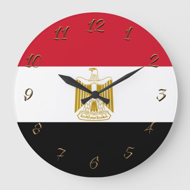 Egyptian flag large clock (Front)