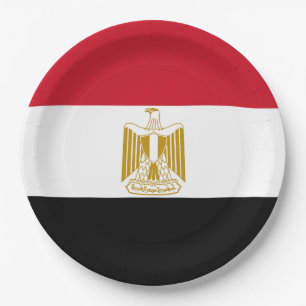 Egyptian flag paper plate