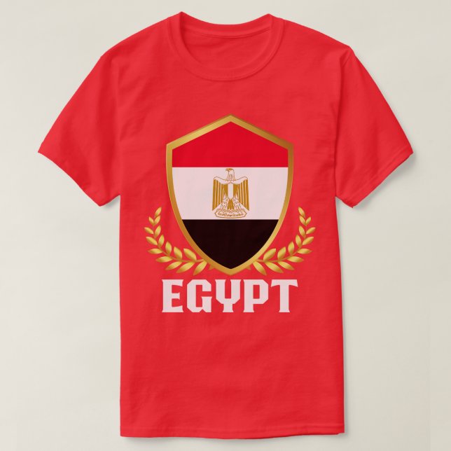 Egyptian Flag Proud Egypt T-Shirt (Design Front)