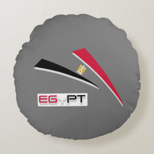 Egyptian flag round cushion