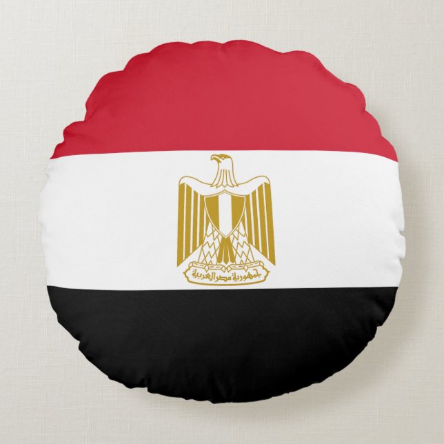Egyptian flag round cushion (Front)