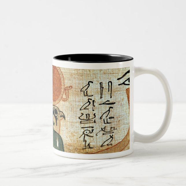 Egyptian funerary papyrus Two-Tone coffee mug (Right)