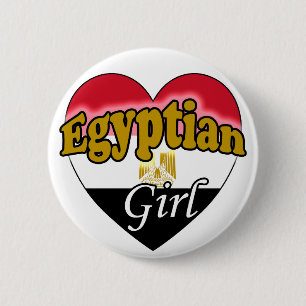 Egyptian Girl 6 Cm Round Badge