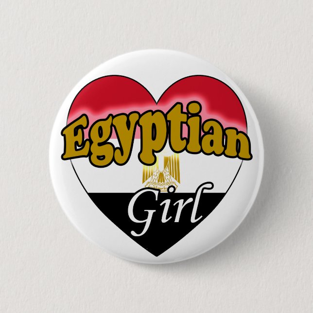 Egyptian Girl 6 Cm Round Badge (Front)