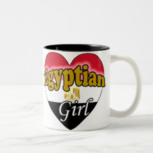 Egyptian Girl Two-Tone Coffee Mug