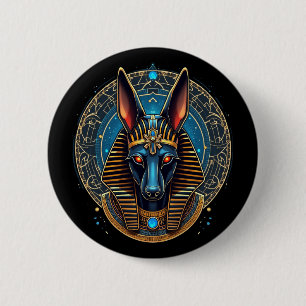 Egyptian God Anubis Ancient Egypt Mythology 6 Cm Round Badge