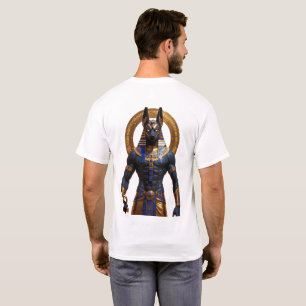 Egyptian God Anubis – Muscular Full Figure Holding T-Shirt